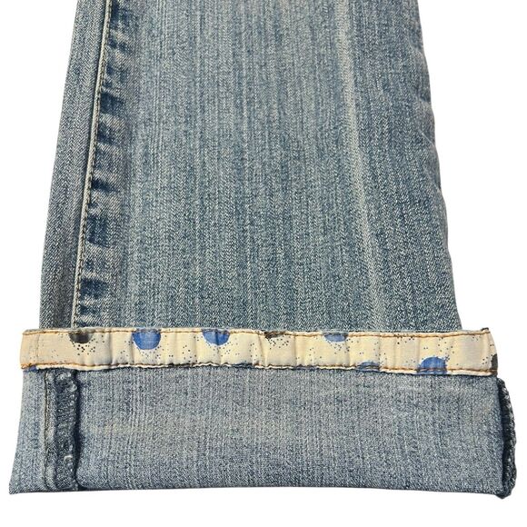 KR3W Women’s 28 Bootcut Jeans Low Rise Blue Y2K Vintage Skatecore Denim - Picture 9 of 14